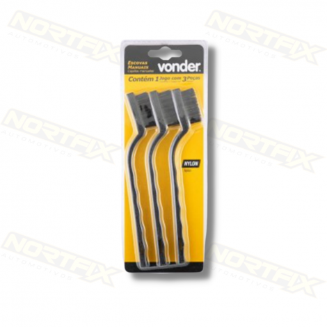 ESCOVA MANUAL NYLON JG C/3 PCS VONDER