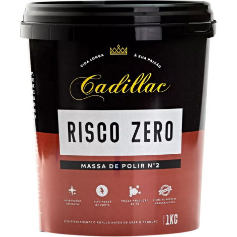 MASSA DE POLIR RISCO ZERO N°2 1KG CADILLAC